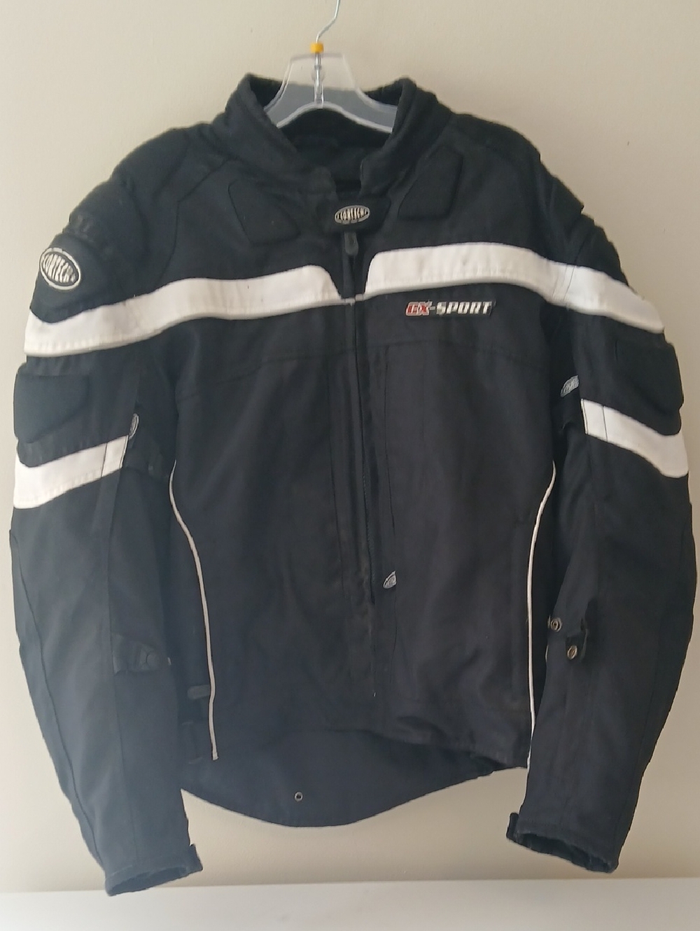 Men's Black Performance Jacket with White Contrast - GX Sport